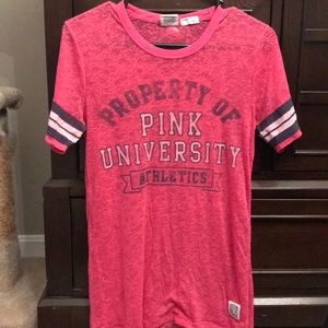 Pink burnout tee